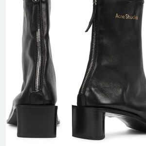 Acne Studios Black Leather Heeled Boots